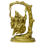 Brass Radha Krishna Jhula Showpiece KBH03370
