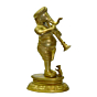 Brass Ganesha Ring Sheshnay Idol KBH03377