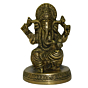 Brass Ganesha on Round Base Idol KBH03391