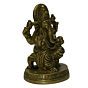 Brass Ganesha on Round Base Idol KBH03391