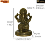Brass Ganesha on Round Base Idol KBH03391