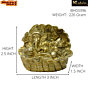 Brass Ganesha Sitting on Ship Idol KBH03396