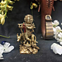 Brass Krishna with Cow Idol KBH03405