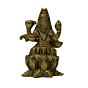 Brass Saraswati Sitting on Kamal Idol KBH03446