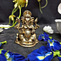 Brass Ganesha Sitting Idol KBH03451