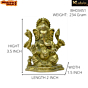 Brass Ganesha Sitting Idol KBH03451