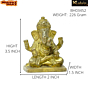 Brass Ganesha Sitting Idol  KBH03452