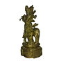 Brass Krishna With Cow Idol KBH03566