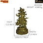 Brass Krishna With Cow Idol KBH03566