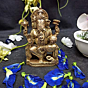 Brass Ganesha Sitting With Bajath Idol KBH03647