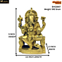 Brass Ganesha Sitting With Bajath Idol KBH03647