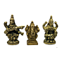 Brass Ganesha, Laxmi & Saraswati Idol Set KBH03661
