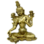 Brass Tara Devi Sitting Idol KBH03733