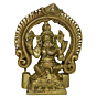 Brass Kaman Ganesh Sitting Idol KBH03748