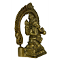 Brass Kaman Ganesh Sitting Idol KBH03748
