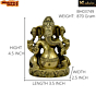 Brass Ganesh Sitting Idol KBH03749