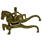 Brass Man Sitting on Horse Cutter Figurine KBH03843