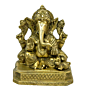 Brass Ganesha Sitting Idol KBH03874