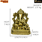Brass Ganesha Sitting Idol KBH03874