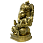 Brass Ganesh Sitting Idol KBH03960