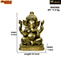 Brass Ganesh Sitting Idol KBH03960