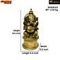 Brass Ganesh Round Base Idol KBH04110