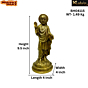 Brass Saibaba Standing Idol KBH04115