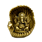 Brass Ganesh Sitting on Chhip Idol KBH04122