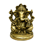 Brass Ganesh Round Base Idol KBH04132