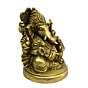 Brass Ganesh Round Base Idol KBH04132