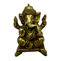 Brass Ganesh Sitting Idol KBH04211