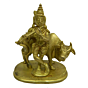 Brass Krishna With Cow Idol KBH04225