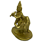 Brass Krishna With Cow Idol KBH04225