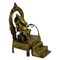 Brass Ganesh Sinhasan Idol KBH04232