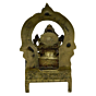 Brass Ganesh Sinhasan Idol KBH04232