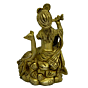 Brass Krishna Sitting Idol KBH04247