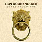 Brass Lion Face Door knoker 7 Inch KBH04384