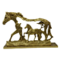 Brass Double Horse Figurine KBH04530
