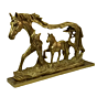 Brass Double Horse Figurine KBH04530