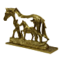 Brass Double Horse Figurine KBH04530