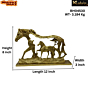 Brass Double Horse Figurine KBH04530