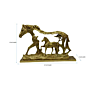 Brass Double Horse Figurine KBH04530