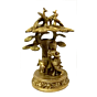 Brass Krishna with Cow and Tree Idol KBH04549