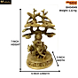 Brass Krishna with Cow and Tree Idol KBH04549