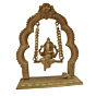 Brass Ganesh Sitting on Swing KBH04604