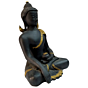 Brass  Black Buddha Idol  KBH04628