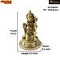 Brass Hanuman Sitting Collectible Statue Idol KBH04652