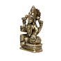 Brass Goddess Laxmi Sitting on Bajath Collectible Statue Idol KBH04688