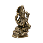 Brass Goddess Laxmi Sitting on Bajath Collectible Statue Idol KBH04688
