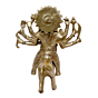 Brass Ambe Maa Sitting on Lion Collectible Statue Idol KBH04689